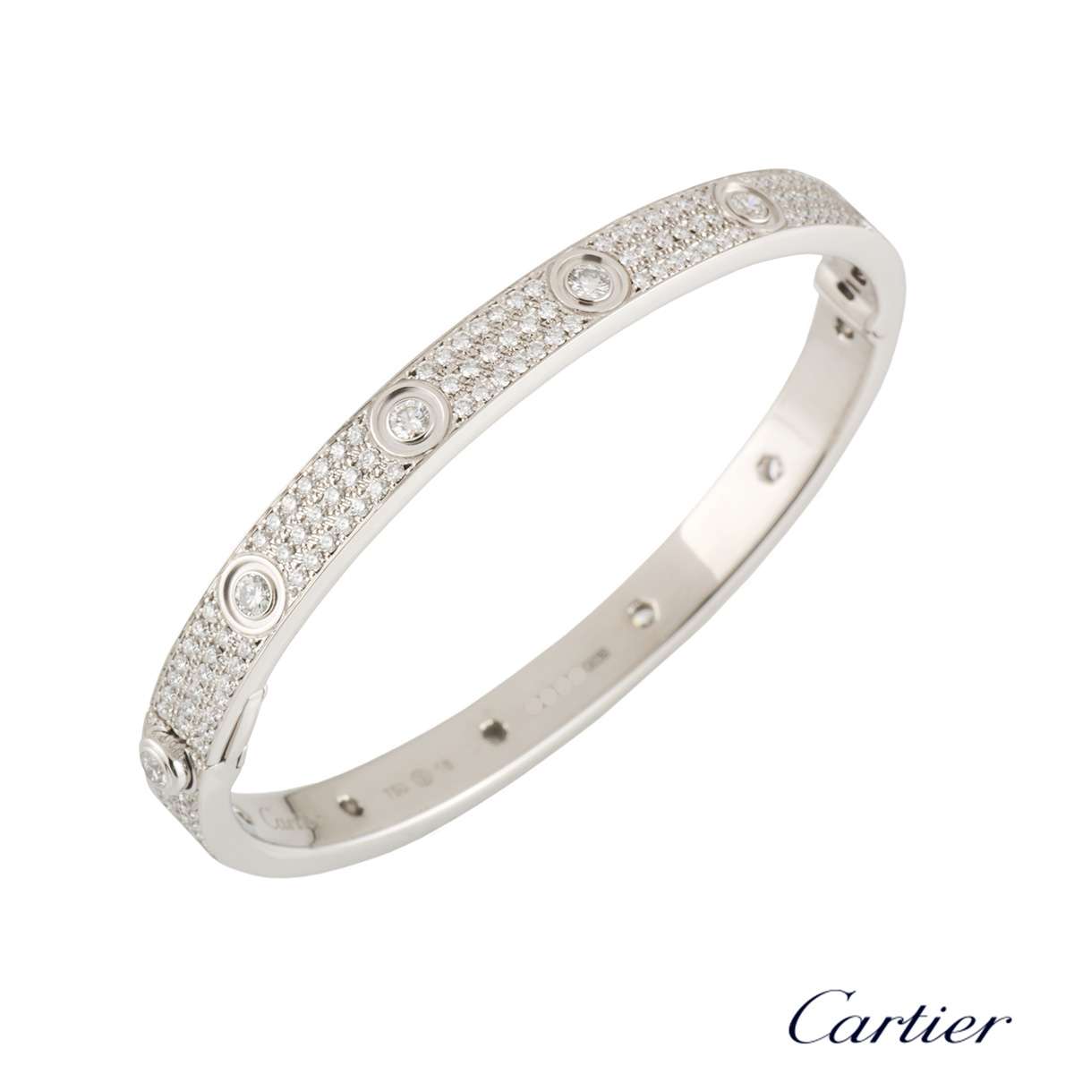 cartier white gold diamond love bracelet